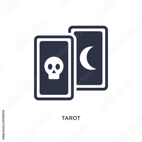 tarot icon on white background. Simple element illustration from magic concept.