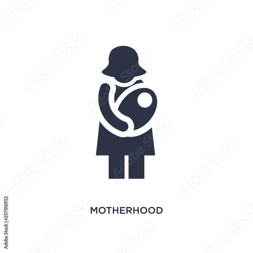 motherhood icon on white background. Simple element illustration from kids and baby concept.