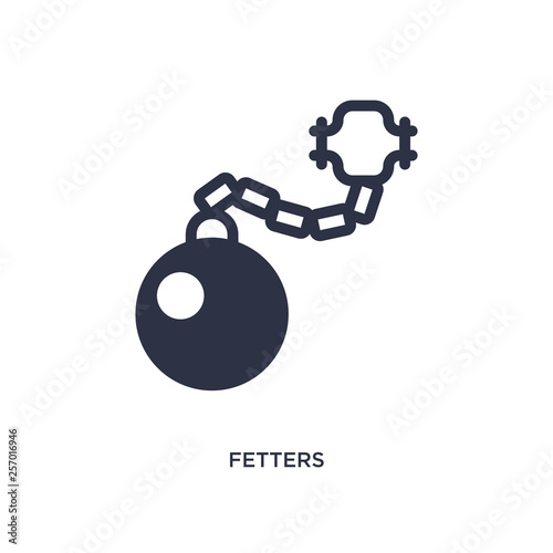 fetters icon on white background. Simple element illustration from magic concept.
