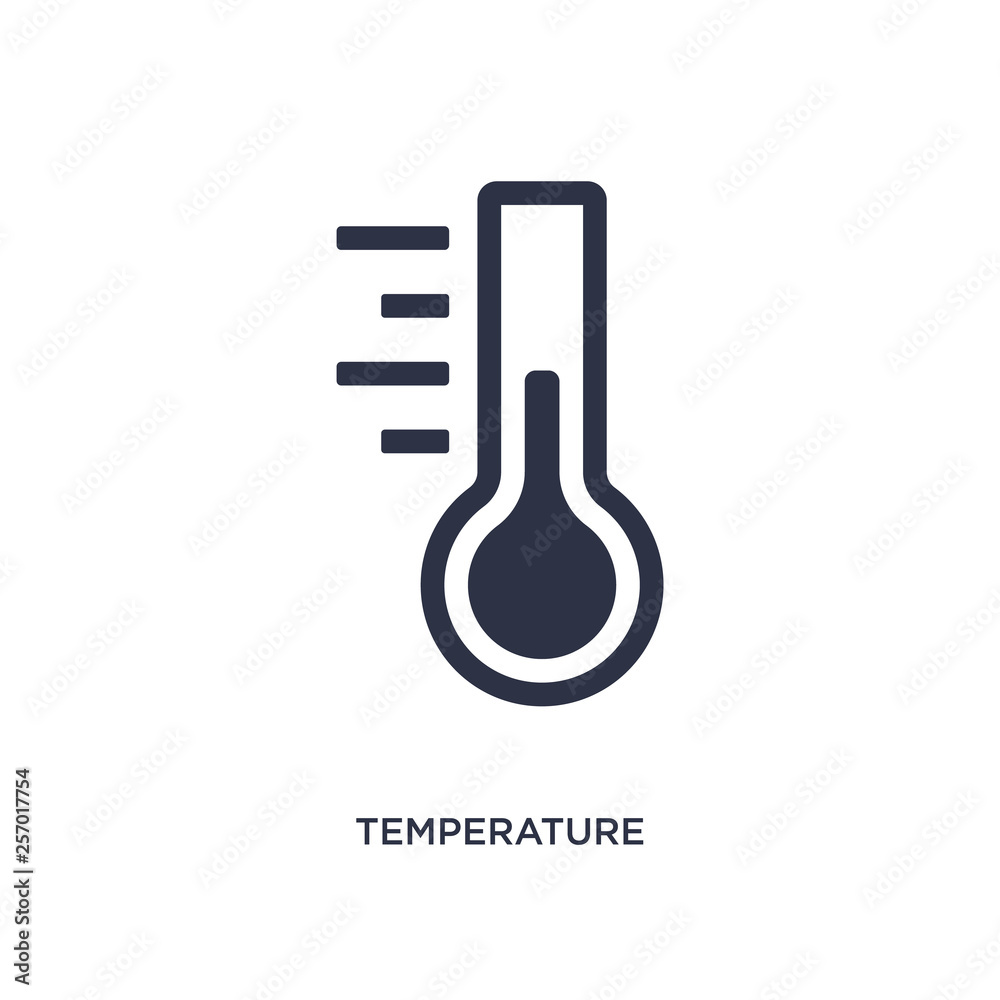 temperature measure icon on white background. Simple element illustration from measurement concept. temperature measure icon on white background. Simple element illustration from measurement concept.