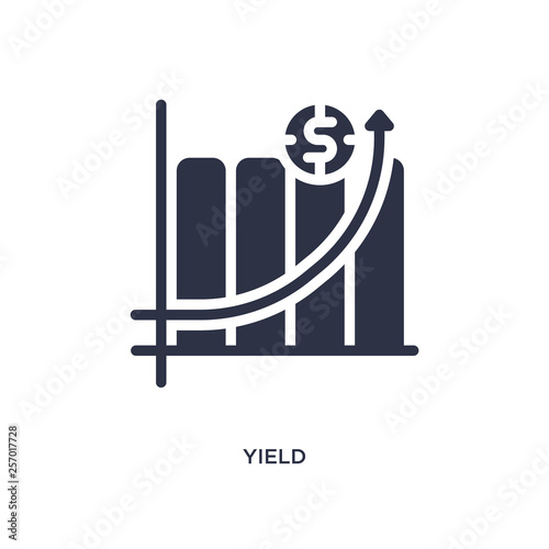 yield icon on white background. Simple element illustration from marketing concept.