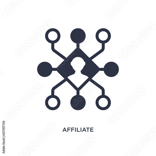 affiliate icon on white background. Simple element illustration from marketing concept.