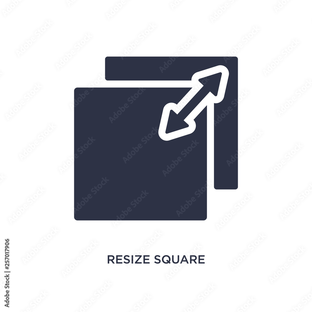 resize square icon on white background. Simple element illustration from measurement concept. resize square icon on white background. Simple element illustration from measurement concept.