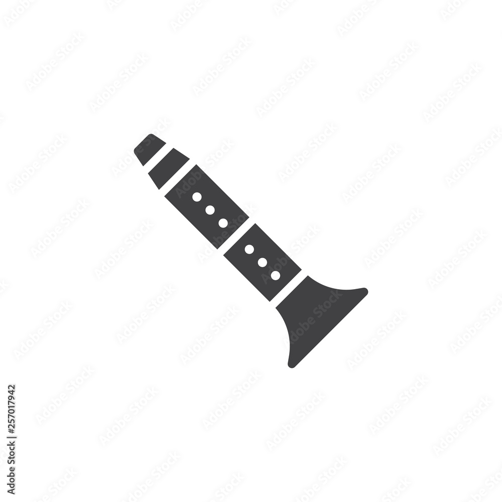 Oboe musical instrument vector icon. filled flat sign for mobile concept and web design. Clarinet glyph icon. Symbol, logo illustration. Pixel perfect vector graphics Oboe musical instrument vector icon. filled flat sign for mobile concept and web design. Clarinet glyph icon. Symbol, logo illustration. Pixel perfect vector graphics