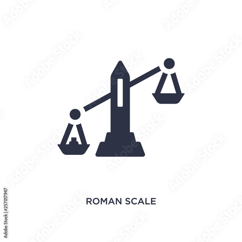 roman scale icon on white background. Simple element illustration from measurement concept.