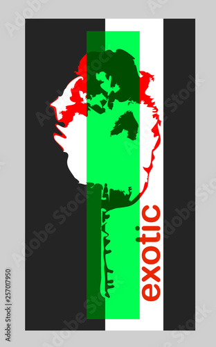 tokyo trend slogan with tree leaf illustration.