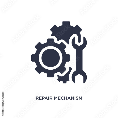 repair mechanism icon on white background. Simple element illustration from mechanicons concept.