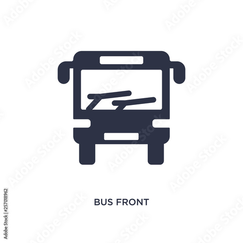 bus front icon on white background. Simple element illustration from mechanicons concept.