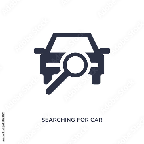 searching for car icon on white background. Simple element illustration from mechanicons concept.
