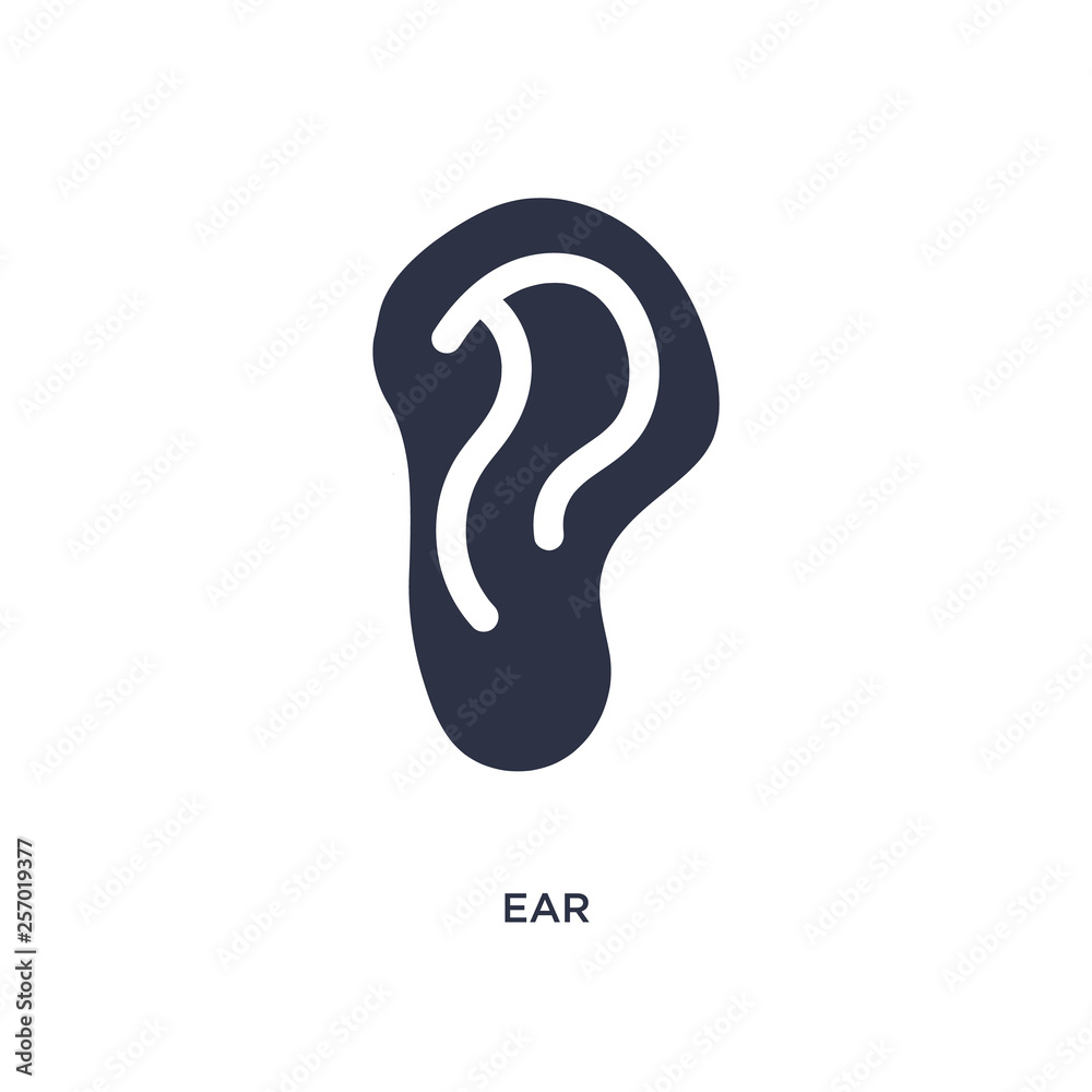 ear icon on white background. Simple element illustration from medical concept.