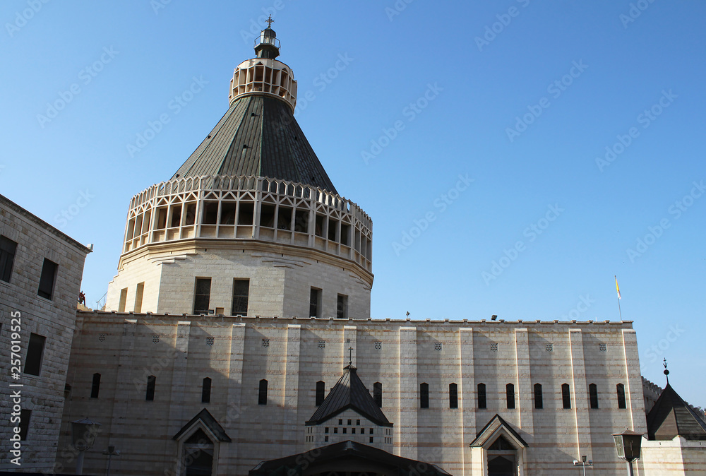 The Catholic Church, the Basilica of Annunciation in Nazareth, Israel The Catholic Church, the Basilica of Annunciation in Nazareth, Israel