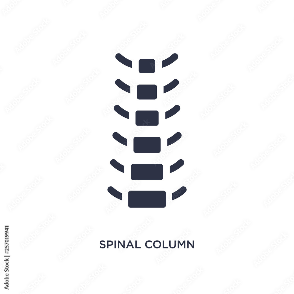 spinal column icon on white background. Simple element illustration from medical concept. spinal column icon on white background. Simple element illustration from medical concept.