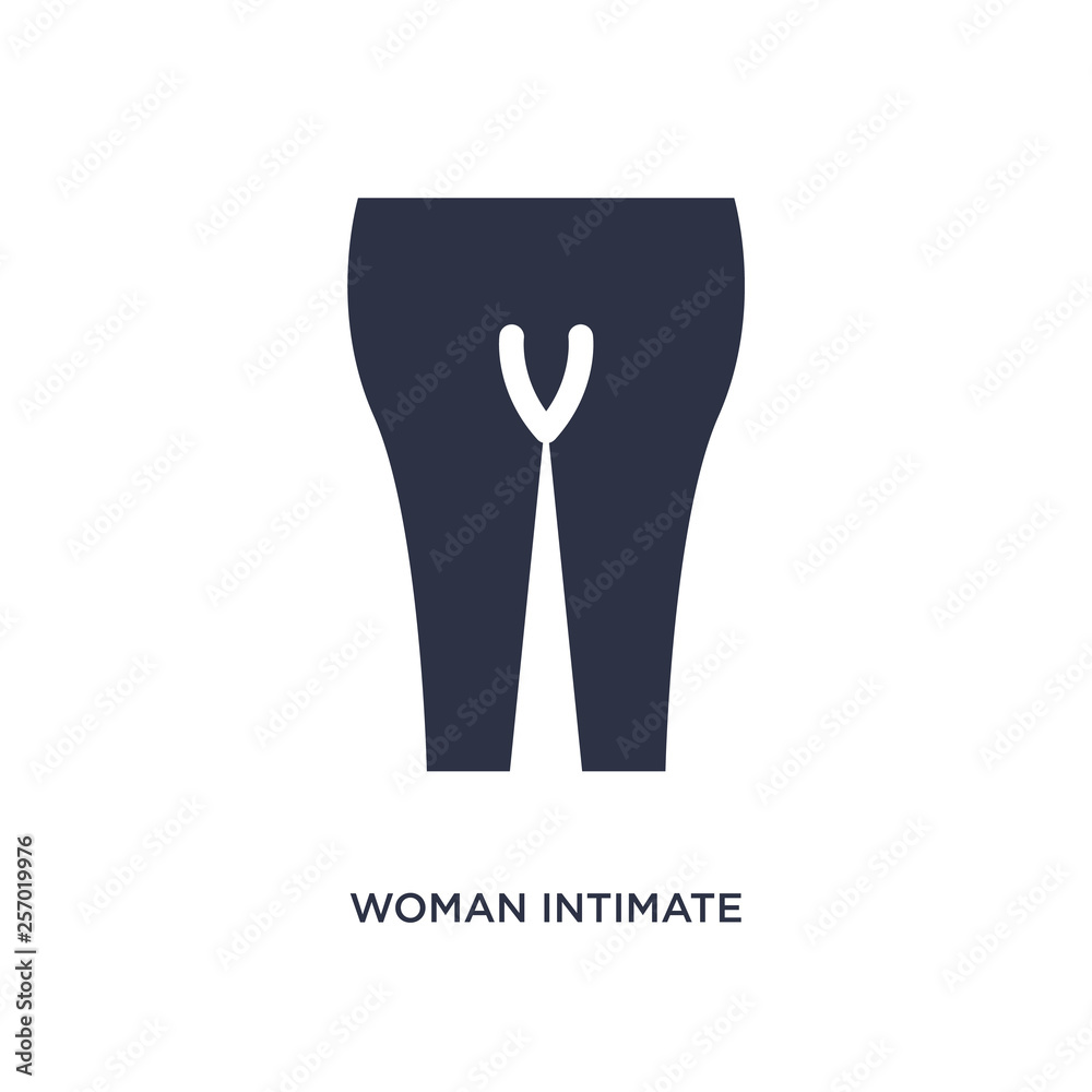 woman intimate body part icon on white background. Simple element illustration from medical concept. woman intimate body part icon on white background. Simple element illustration from medical concept.