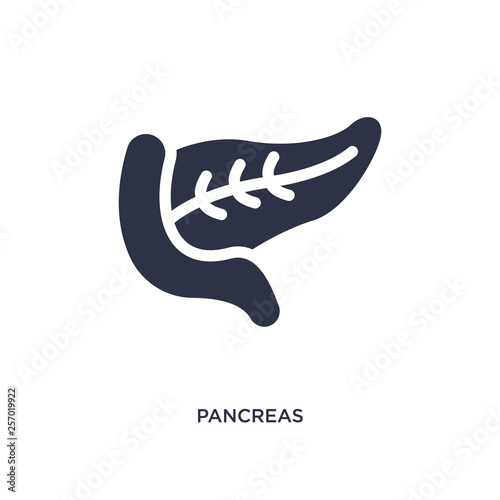 pancreas icon on white background. Simple element illustration from medical concept.
