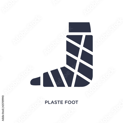plaste foot icon on white background. Simple element illustration from medical concept.
