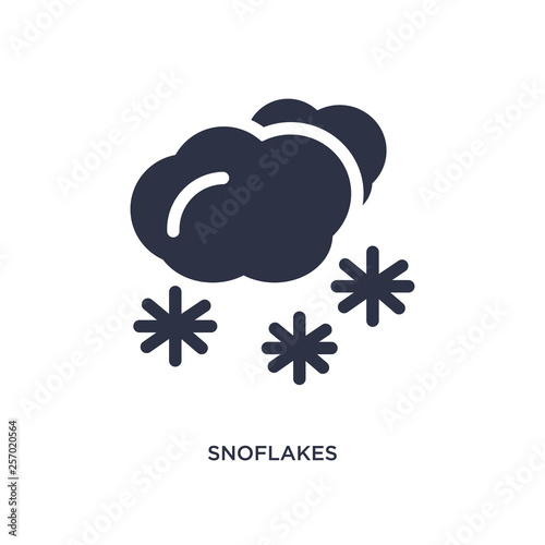 snoflakes winter cloud icon on white background. Simple element illustration from meteorology concept. photo