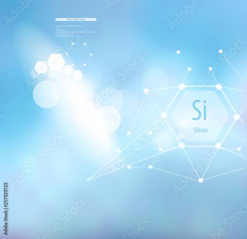 Silicon sign and template for text. Vitamins and minerals.