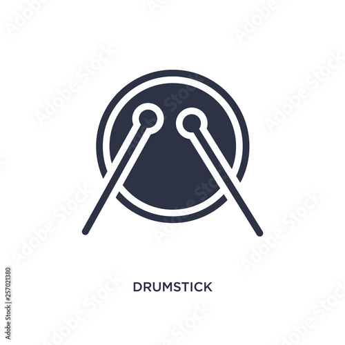 drumstick icon on white background. Simple element illustration from music concept.