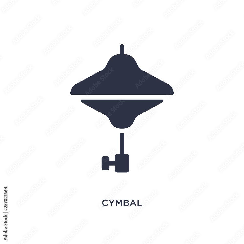 cymbal icon on white background. Simple element illustration from music concept. cymbal icon on white background. Simple element illustration from music concept.