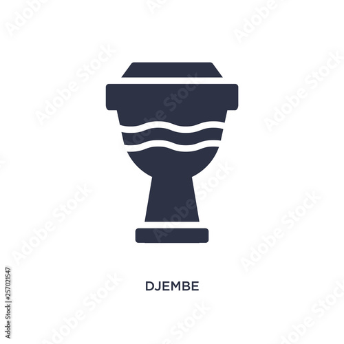 djembe icon on white background. Simple element illustration from music concept.