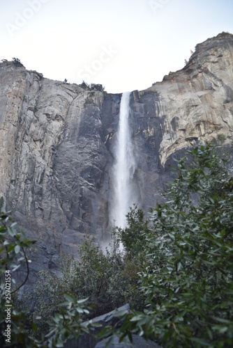 Yosemite National Park, CA., U.S.A. June 26, 2017. Bridalveil Falls. Cascading 620-feet, the Yosemite National Park is the first falls seen by visitors. A footpath takes visitors to the Falls base