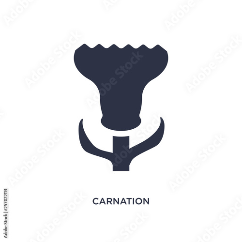 carnation icon on white background. Simple element illustration from nature concept.