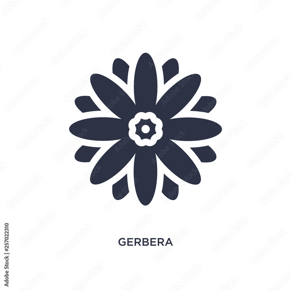 gerbera icon on white background. Simple element illustration from nature concept. gerbera icon on white background. Simple element illustration from nature concept.