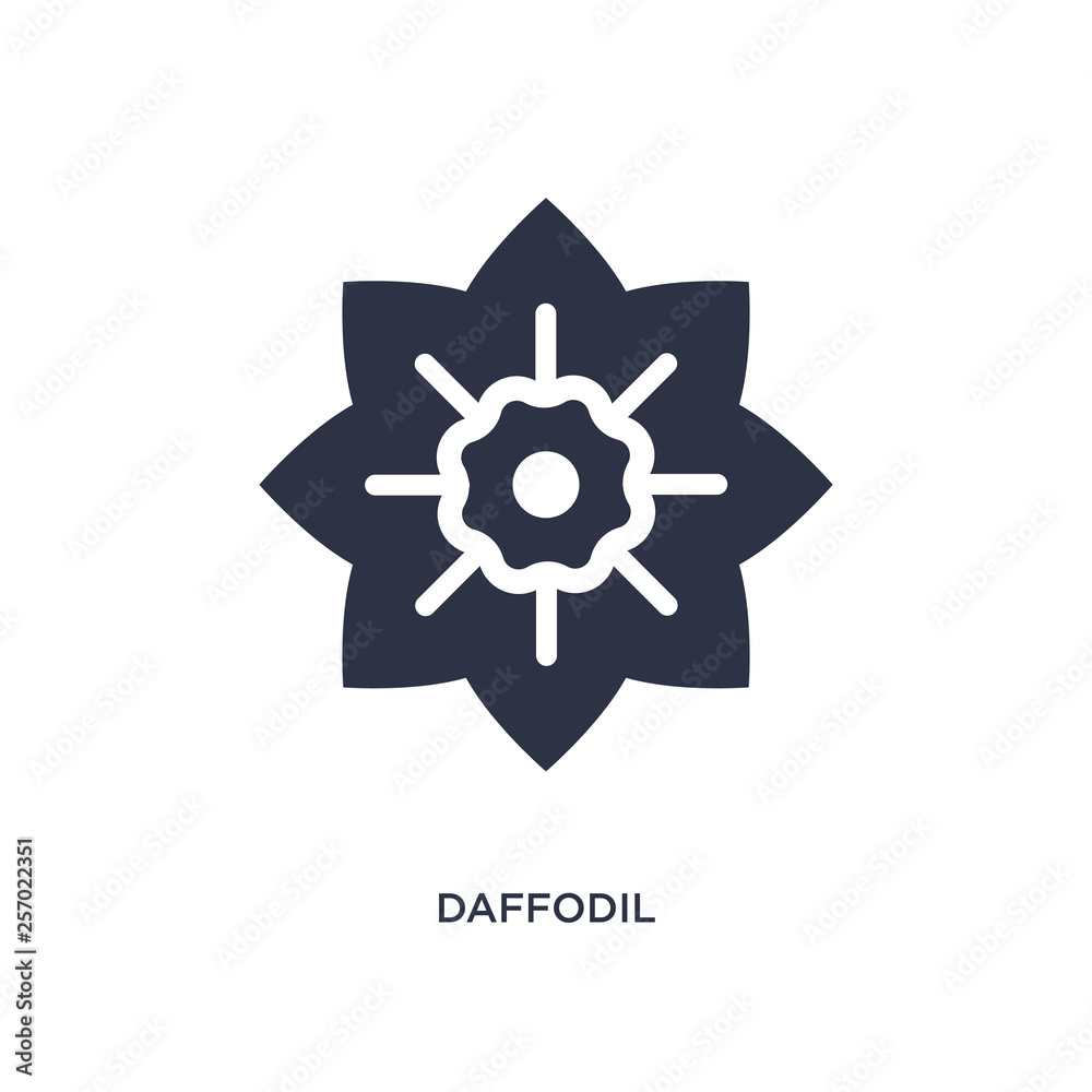 daffodil icon on white background. Simple element illustration from nature concept. daffodil icon on white background. Simple element illustration from nature concept.