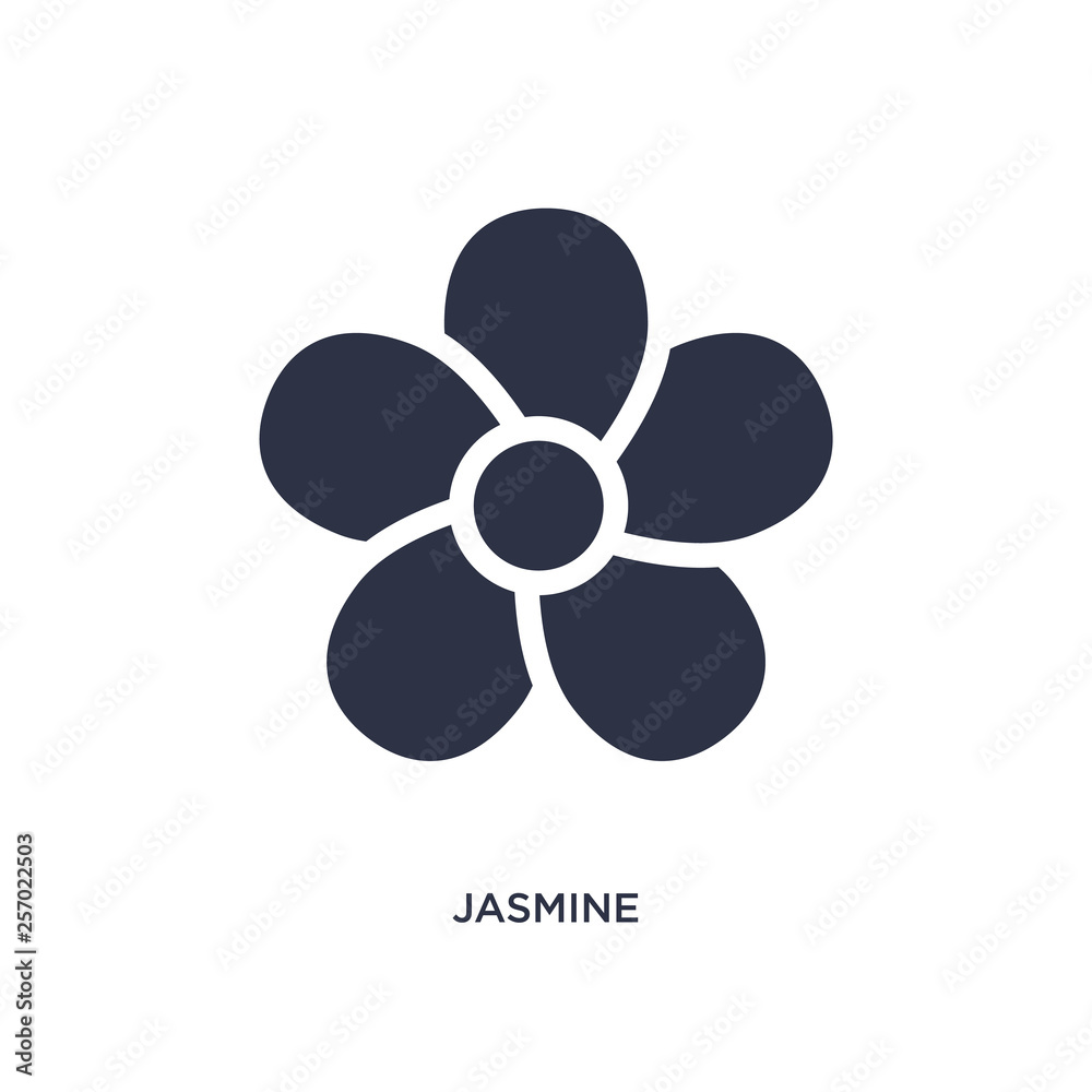 jasmine icon on white background. Simple element illustration from nature concept. jasmine icon on white background. Simple element illustration from nature concept.
