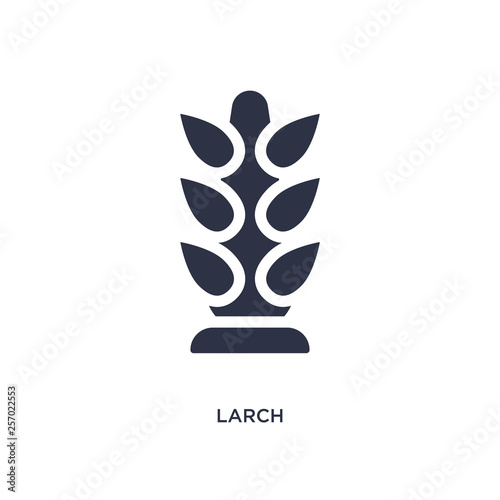 larch icon on white background. Simple element illustration from nature concept.