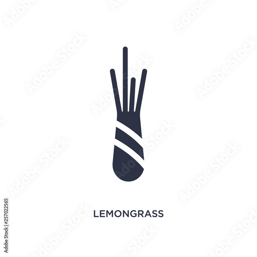 lemongrass icon on white background. Simple element illustration from nature concept.