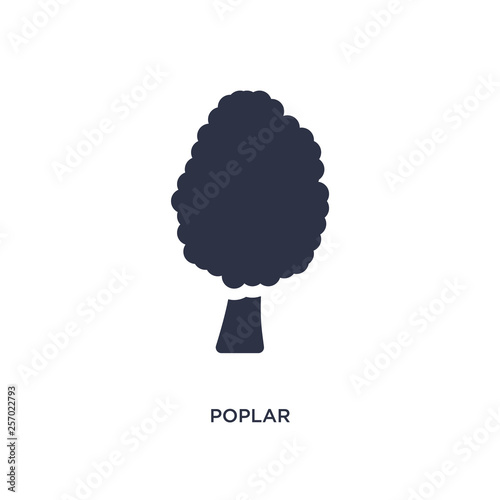 poplar icon on white background. Simple element illustration from nature concept.