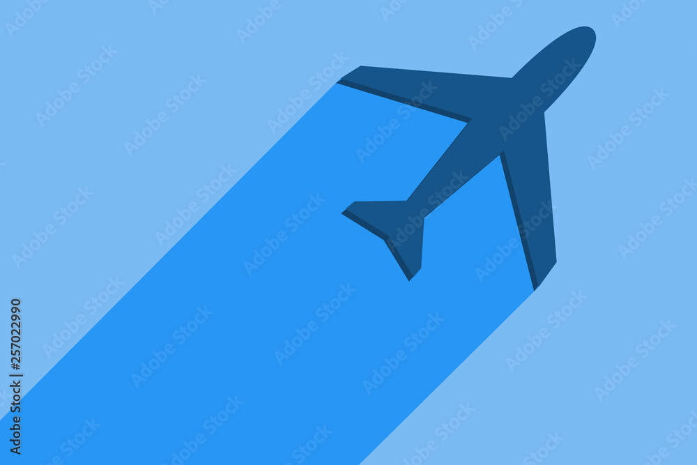 Icono de avión azul.