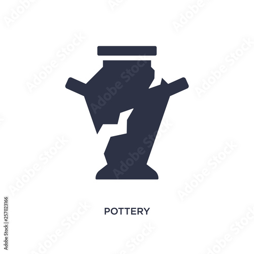 pottery icon on white background. Simple element illustration from stone age concept.