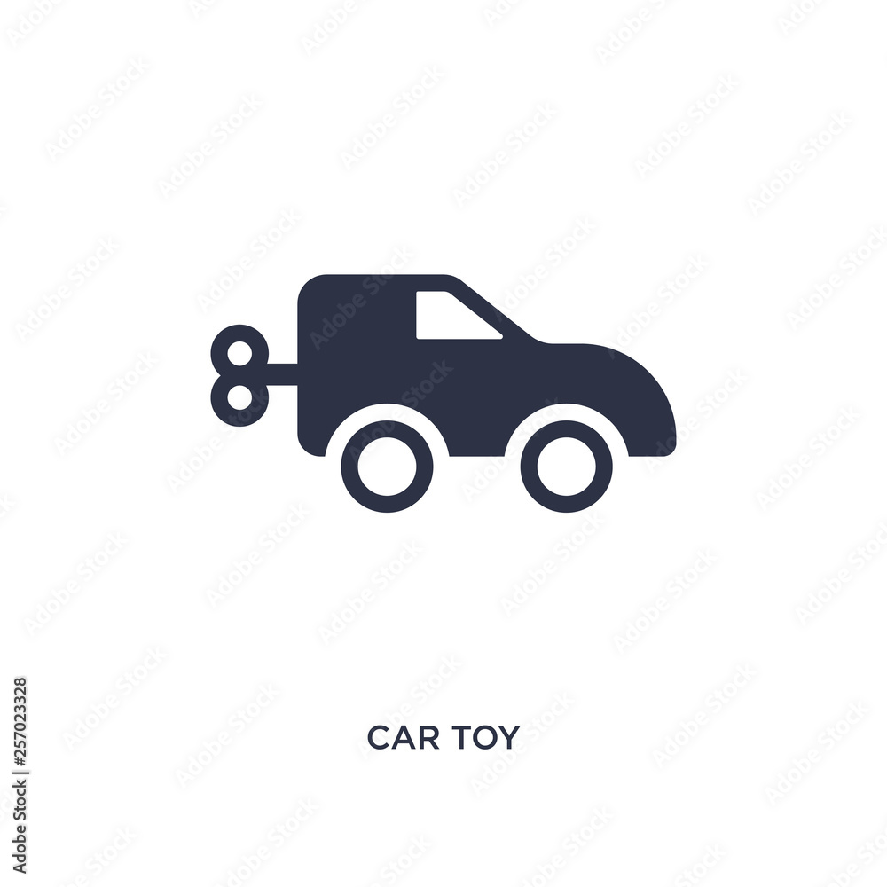 car toy icon on white background. Simple element illustration from toys concept.