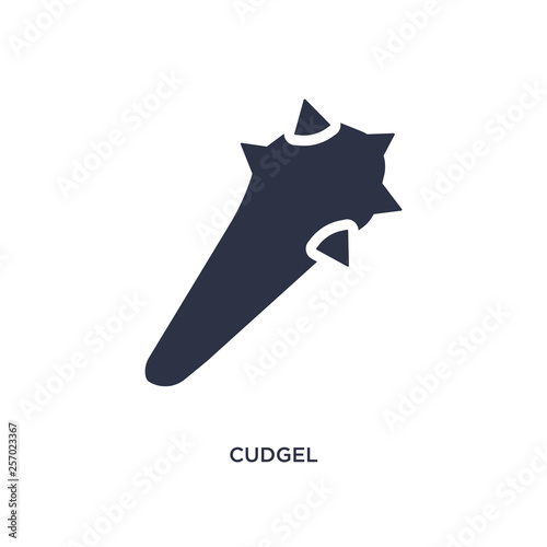 cudgel icon on white background. Simple element illustration from stone age concept.