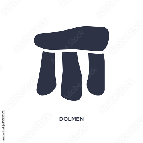 dolmen icon on white background. Simple element illustration from stone age concept.