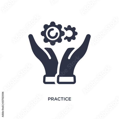 practice icon on white background. Simple element illustration from productivity concept.