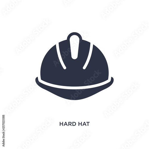 hard hat icon on white background. Simple element illustration from productivity concept.