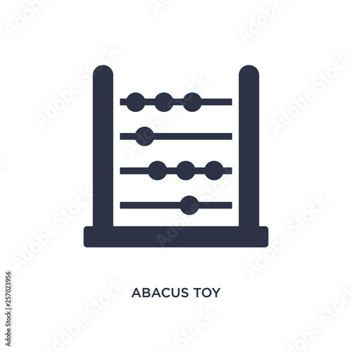 abacus toy icon on white background. Simple element illustration from toys concept.