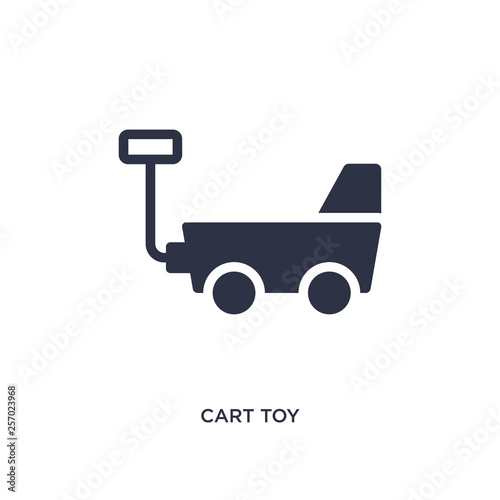 cart toy icon on white background. Simple element illustration from toys concept.