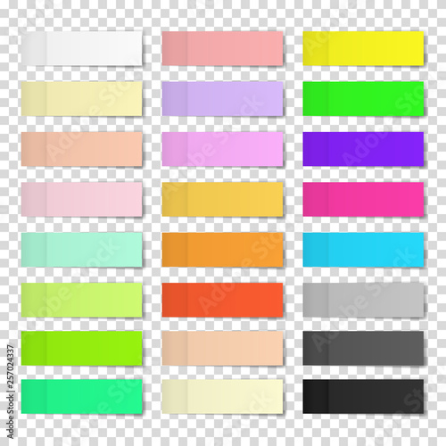 Post note stickers, isolated.