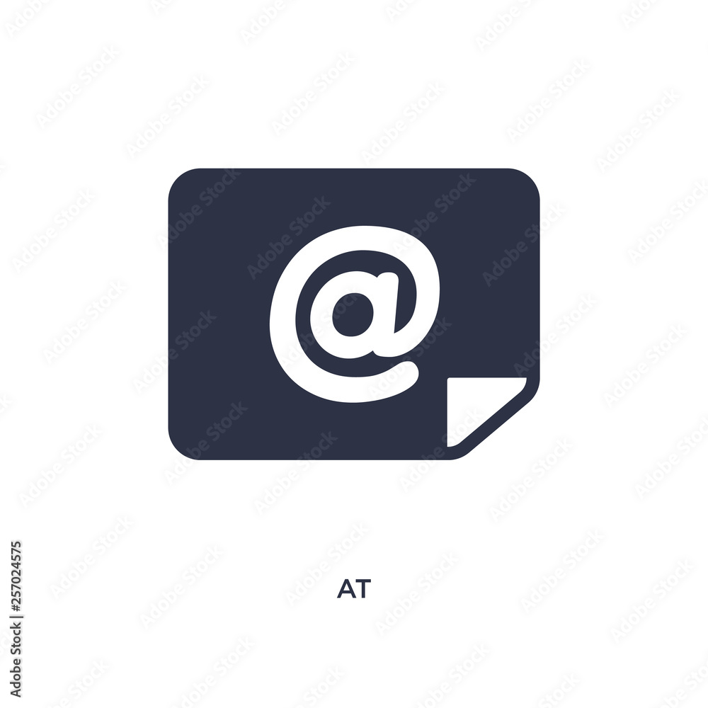 at icon on white background. Simple element illustration from user interface concept.