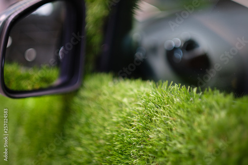 Eco transport - grass covered car.