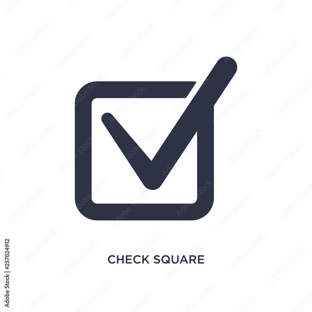 check square icon on white background. Simple element illustration from user interface concept. check square icon on white background. Simple element illustration from user interface concept.