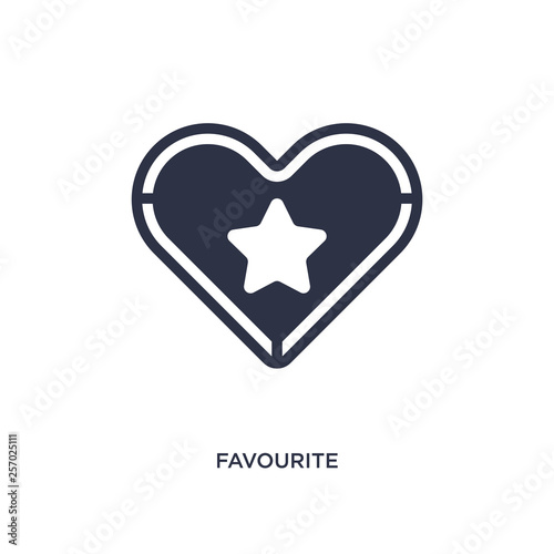 favourite icon on white background. Simple element illustration from web navigation concept.