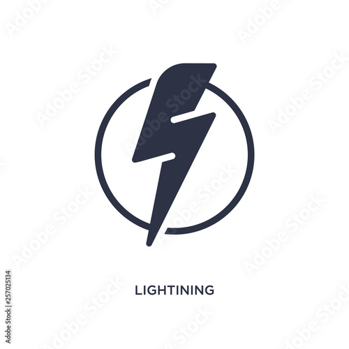 lightining icon on white background. Simple element illustration from web navigation concept. photo