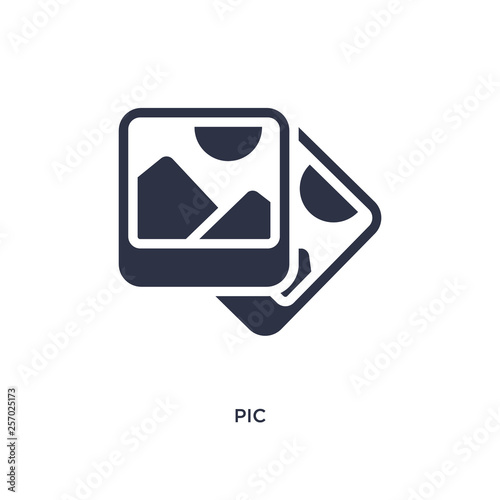 pic icon on white background. Simple element illustration from web navigation concept.