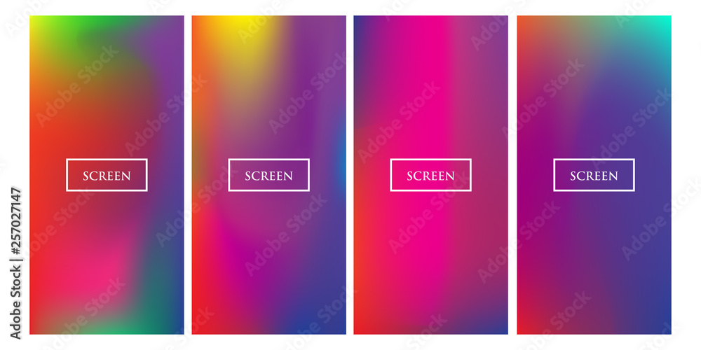 Set of vector screen or skin template for smartphone