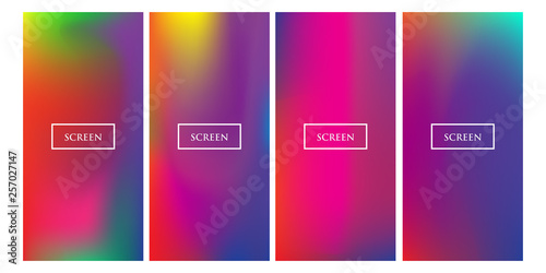 Set of vector screen or skin template for smartphone